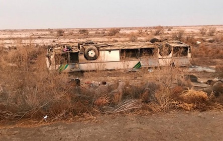 Свежие новости: В Казахстане перевернулся автобус: восемь погибших
