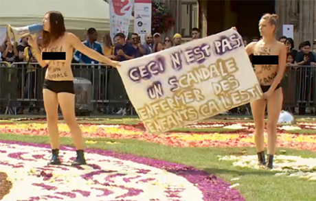 Свежие новости: Femen провели в Европе новую топлесс акцию