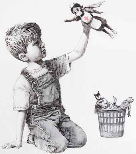 Свежие новости: Другие герои не нужны: Бэнкси посвятил новую работу медикам