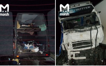 Свежие новости: Под Псковом бусик Mercedes влетел в фуру Volvo, погибло 8 украинских заробитчан