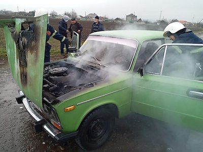 Свежие новости: В Николаевской области загорелся автомобиль