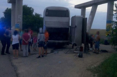 Свежие новости: На трассе Киев-Одесса загорелся автобус с детьми