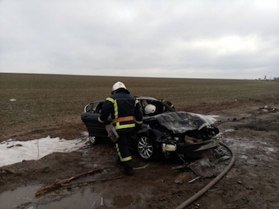 Свежие новости: Под Вознесенском в результате ДТП сгорел «Ягуар»