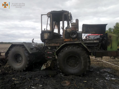 Свежие новости: В Баштанском районе в поле сгорел трактор