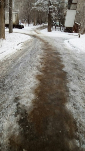 Свежие новости: В Николаеве придомовые территории обрабатывают противогололедной смесью