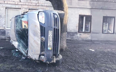 Свежие новости: В Одессе в результате ДТП перевернулся микроавтобус