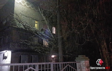 Свежие новости: В Николаеве из-за шквального ветра дерево упало на корпус областной детской больницы, а в Очакове рухнула водонапорная башня