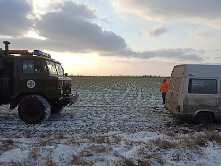 Свежие новости: На Николаевщине пришлось вызволять хлебовоз из снежной ловушки