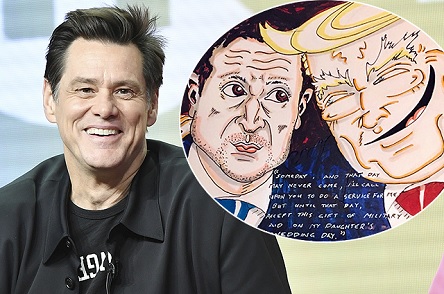 Свежие новости: Джим Керри пополнил коллекцию своих карикатур шаржем на Зеленского и Трампа