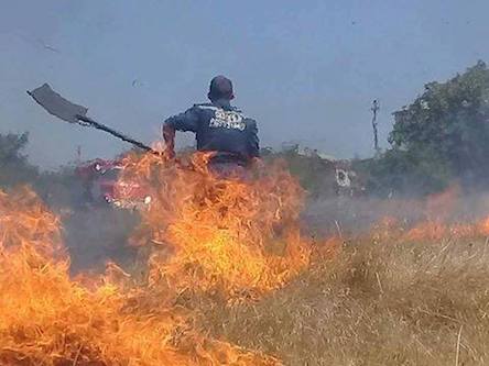 Свежие новости: В Николаевском районе горит 5 гектаров сухой травы