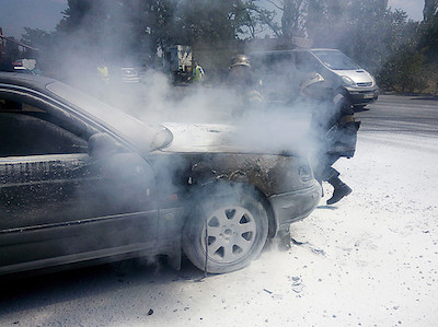 Свежие новости: В Николаеве горела «Audi» – водитель сам потушить не смог