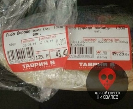 Свежие новости: В николаевском супермаркете продают испорченную рыбу с «перебитыми» ценниками