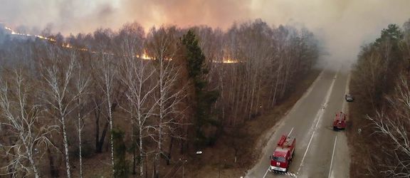 Свежие новости: В ГСЧС показали, где и как живут спасатели, которые тушат пожар в Чернобыльской зоне