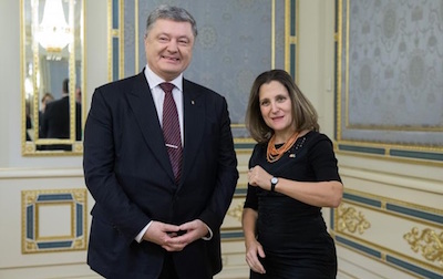 Свежие новости: Порошенко и Фриланд скоординировались в вопросе освобождения заложников с оккупированного Донбасса