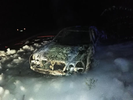 Свежие новости: На Николаевщине возле села ночью сгорел «Mersedes»