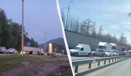 Свежие новости: Паливний колапс у рф: водії штовхають авто до АЗС і ночують у багатогодинних чергах
