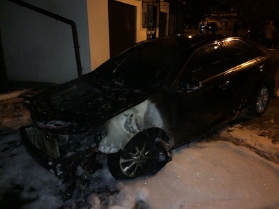 Свежие новости: В Николаеве ночью по неизвестным причинам сгорела «Toyota Camry»