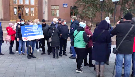 Свежие новости: Видео: Возле Николаевского облсовета митинг медиков