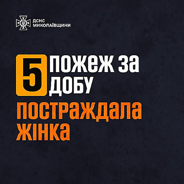Свежие новости: П’ять пожеж за добу на Миколаївщині — є постраждала