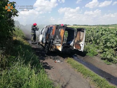 Свежие новости: На Николаевщине спасатели тушили загоревшееся авто