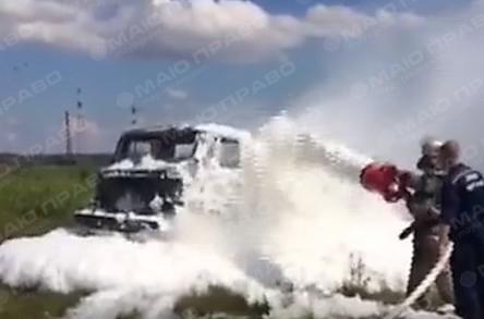 Свежие новости: Около Николаева в ходе военных учений загорелся грузовик «ГАЗ»