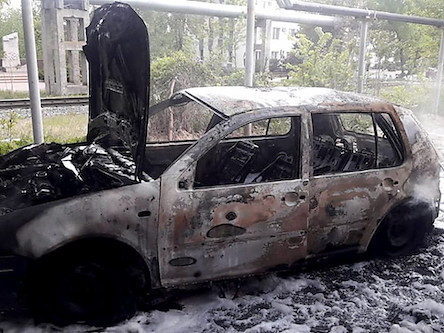 Свежие новости: В Николаеве сожгли бесхозную «евробляху»