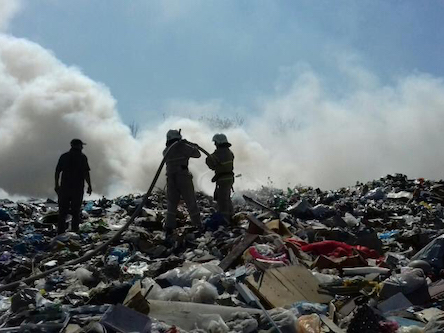 Свежие новости: В Южноукраинске снова произошел пожар на свалке