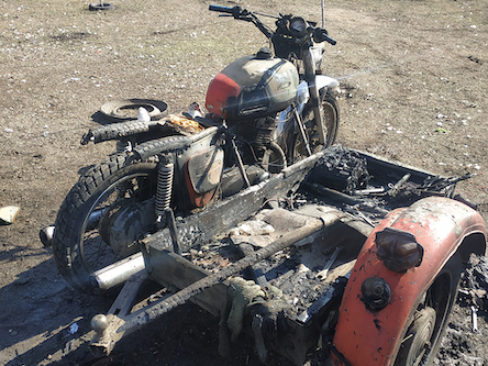 Свежие новости: На Николаевщине горел мотоцикл