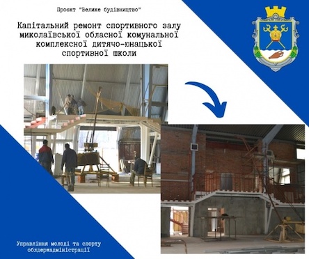 Свежие новости: Продолжается капитальный ремонт спортивной арены на Намыве