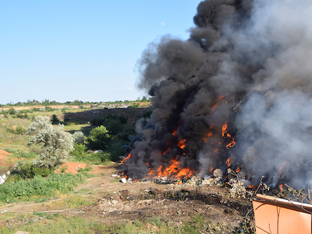Свежие новости: ВИДЕО: На Николаевщине произошел пожар на свалке площадью 1000 м кв