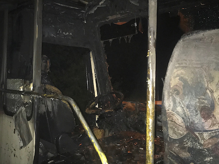 Свежие новости: На  Николаевщине сгорел автобус