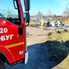 Свіжі новини: У Новому Бузі прямо під час руху загорівся мікроавтобус