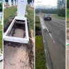 Свежие новости: Національне військове кладовище розмили дощі: на могилах утворились провалля
