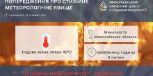 Фото новости: У Миколаєві та області оголошено червоний рівень небезпеки через спеку до +40°C Свежие новости: У Миколаєві та області оголошено червоний рівень небезпеки через спеку до +40°C