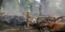 Свежие новости: ВИДЕО: В Киеве на штрафплощадке сгорело 54 автомобиля
