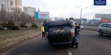 Свежие новости: В Одессе автомобиль перевернулся на крышу
