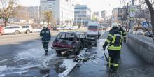 Свежие новости: В Киеве вспыхнул автомобиль с людьми в салоне