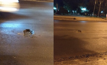 Свежие новости: В Николаеве, улицу, которую недавно ремонтировали, образовалась глубокая выбоина