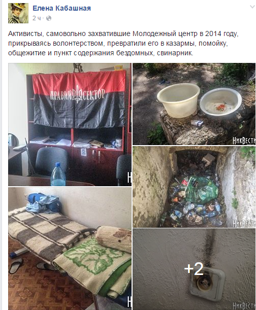 Фото новости: Волонтеры превратили захваченный молодежный центр в свинарник Свежие новости: Волонтеры превратили захваченный молодежный центр в свинарник
