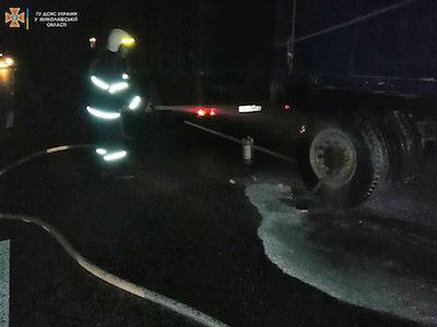 Свежие новости: В Баштанском районе произошел пожар прицепа грузового автомобиля