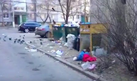 Свежие новости: ВИДЕО: В одном из николаевских дворов уже месяц не убирают территорию