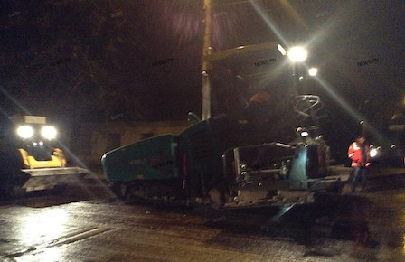 Свежие новости: В Николаеве за 9,5 миллионов гривен под покровом ночи и в дождь ремонтировали дорогу