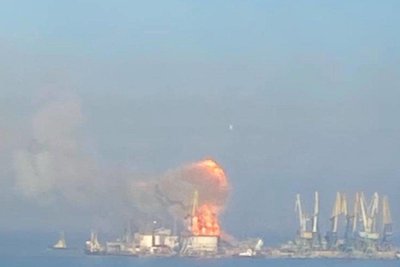 Свежие новости: В Бердянске уничтожен большой вражеский корабль