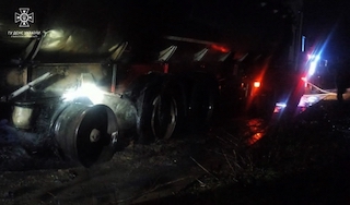 Свежие новости: Під Новим Бугом у причепа фури спалахнули шини